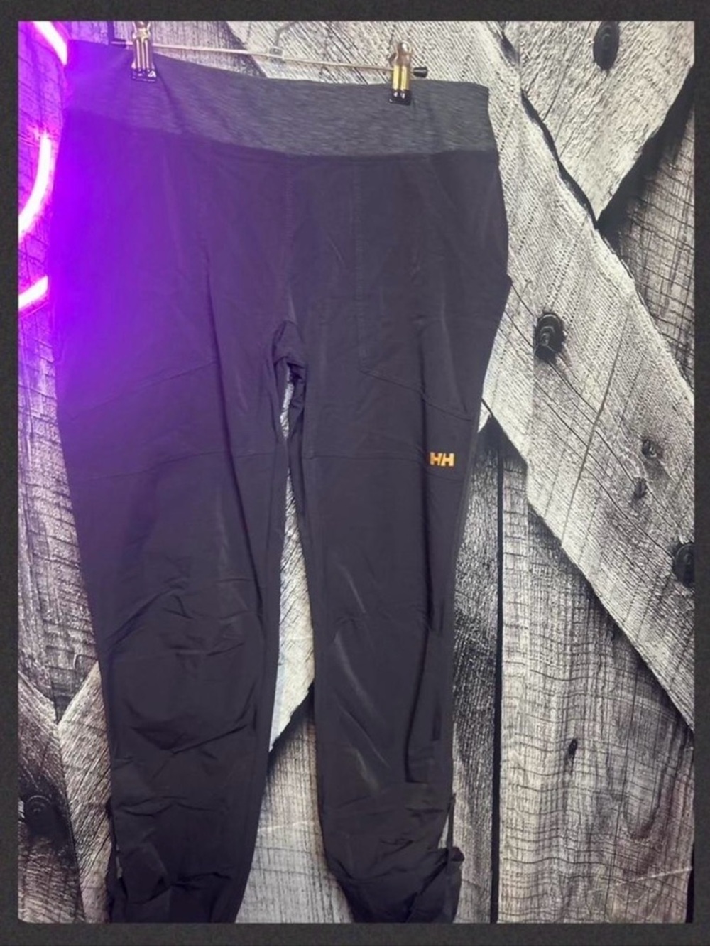Helly Hansen Kids Black Performance Leggings with Subtle Logo